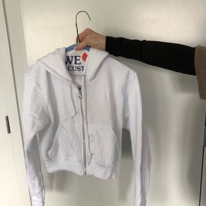 American Apparel cropped zip up sweatshirt